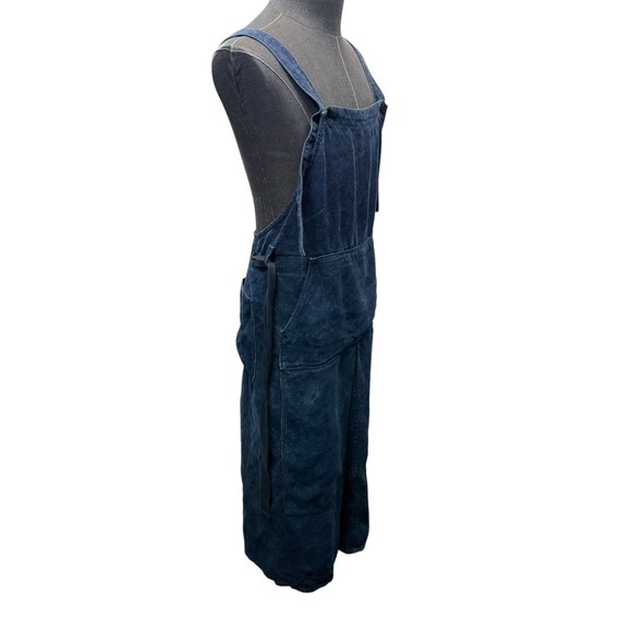 45R 45rpm Studio Japan Indigo 100% Linen Pinafore Wrap Dress Blue Size 0 / XS - Picture 4 of 14